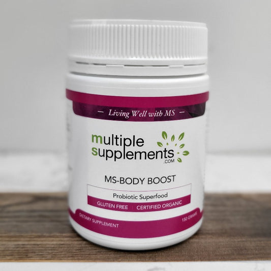 MS-Body Boost Probiotic Superfood for gut health, strength & fatigue, 150g, Gluten-Free, Certified Organic